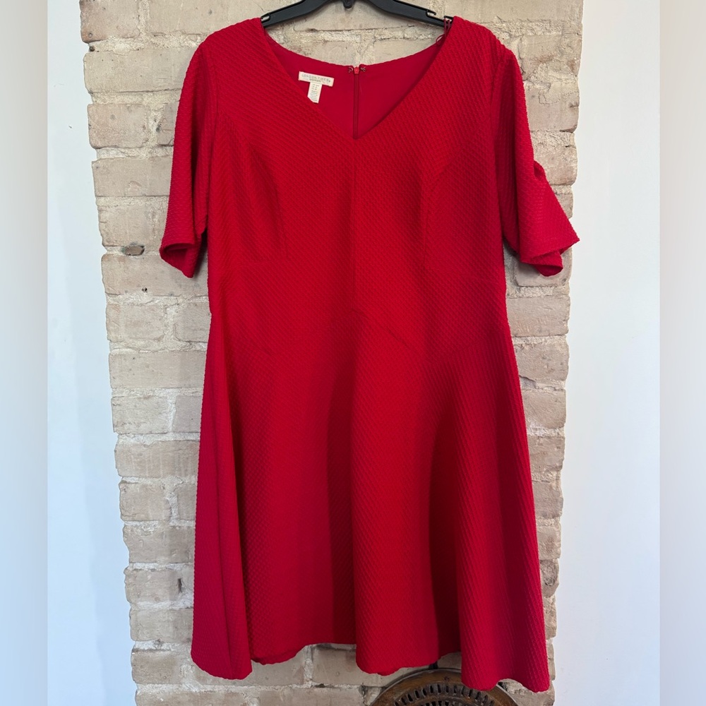 London Times Vibrant Red Women's Dress
